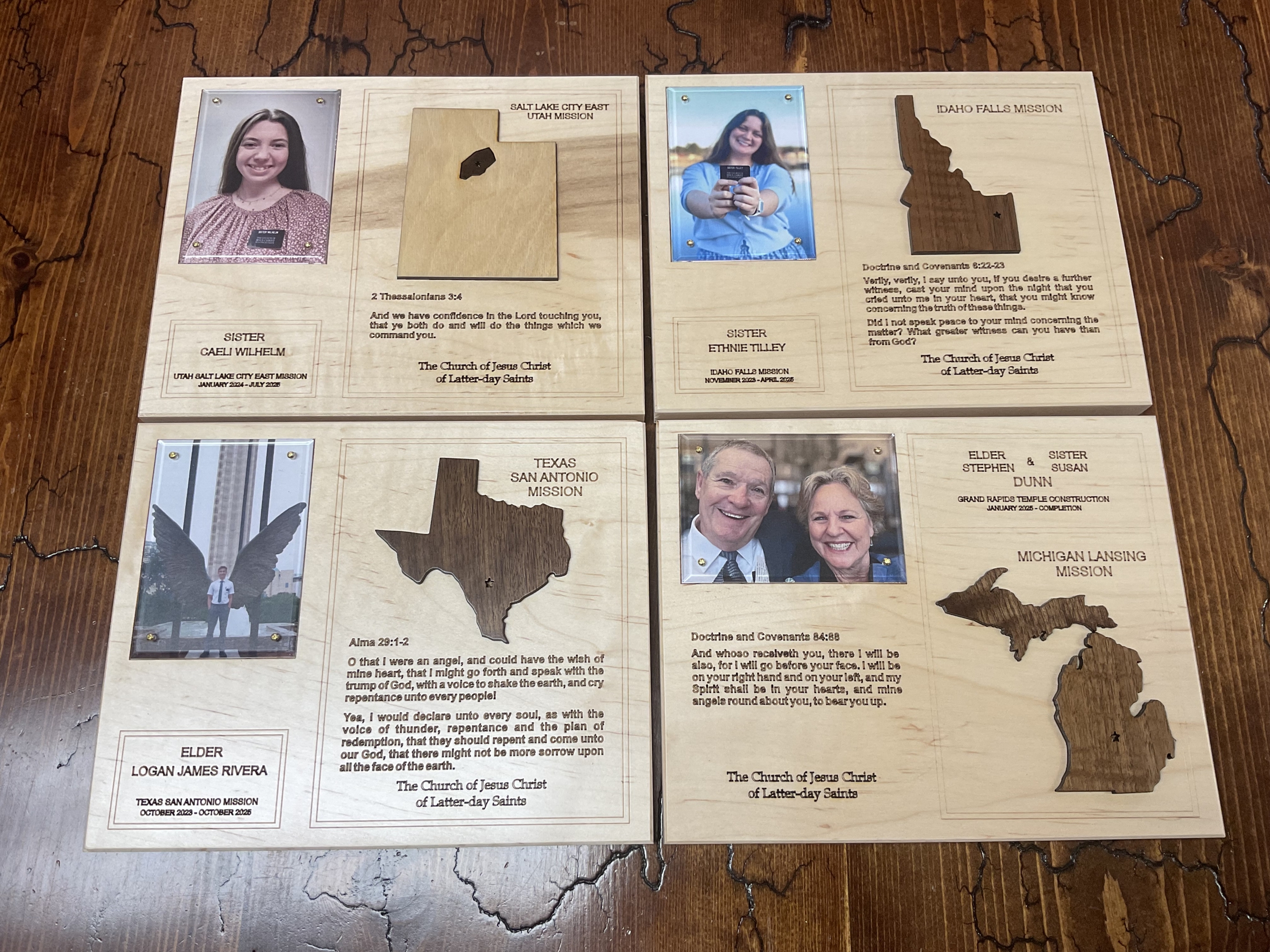 LDS Missionary Plaque, Custom Design, Personalization, Elder and Sister Missionaries, Ward Mission Plaques
