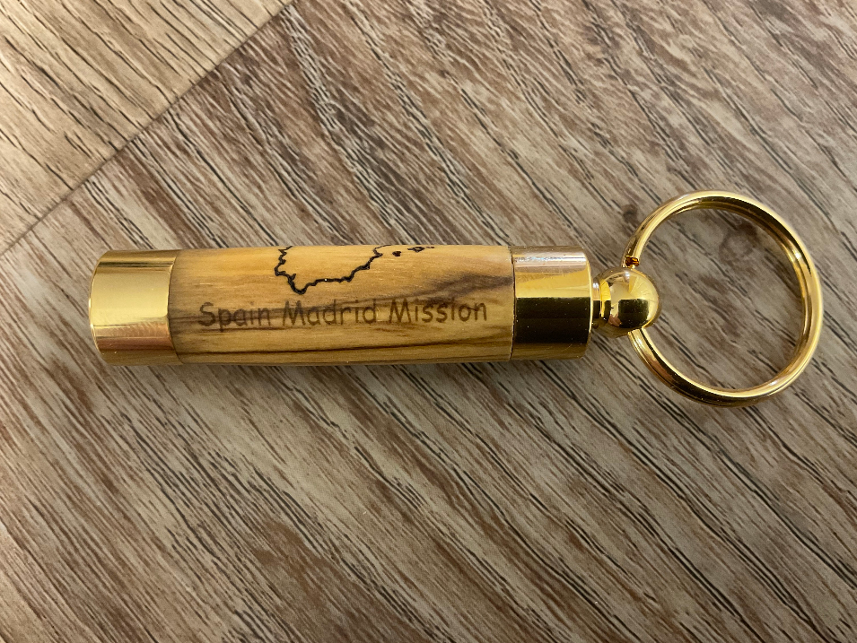 Custom Engraved Mission LDS Oil Vial - Olive Wood (olivewood) from the Holy Land - New Missionaries - Image 2