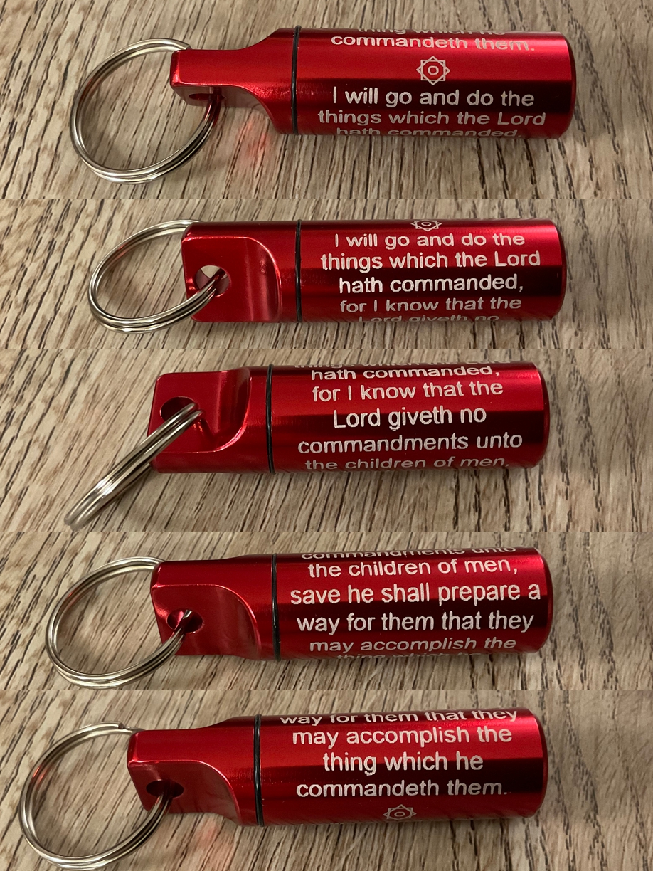 LDS Oil Vial - Aluminum w/Glass insert - for Priesthood Holders, Missionaries, Bishops - Image 21