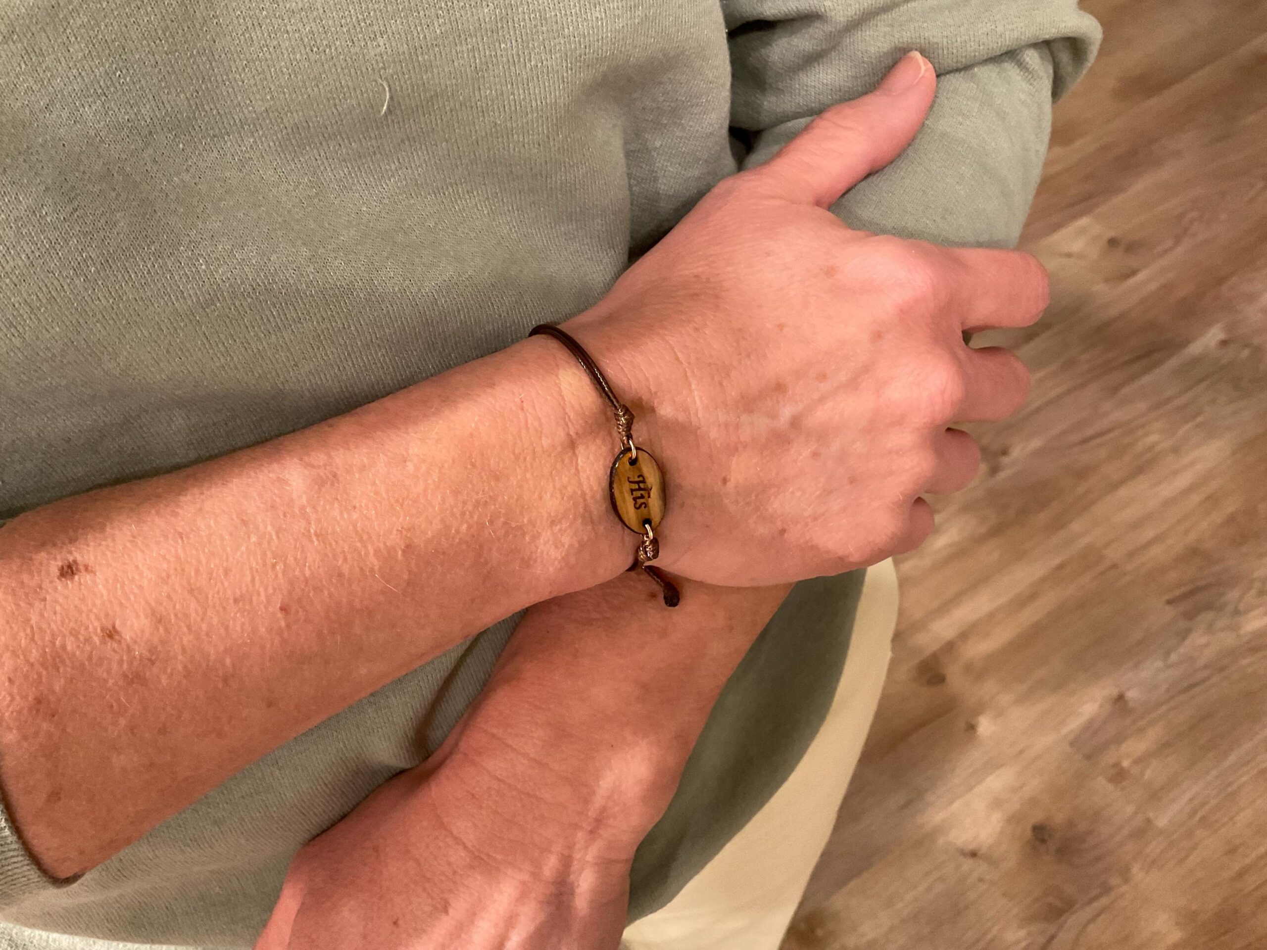 The Burnt Olive Tree: A Parable. Paperback booklet and Engraved bracelet made with olive wood from the Burnt Tree of Gethsemane - Image 3